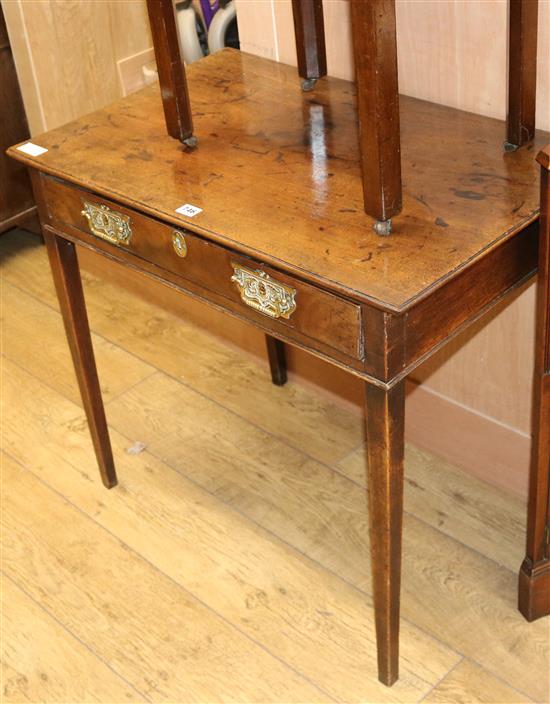 A George III mahogany side table, W.78cm